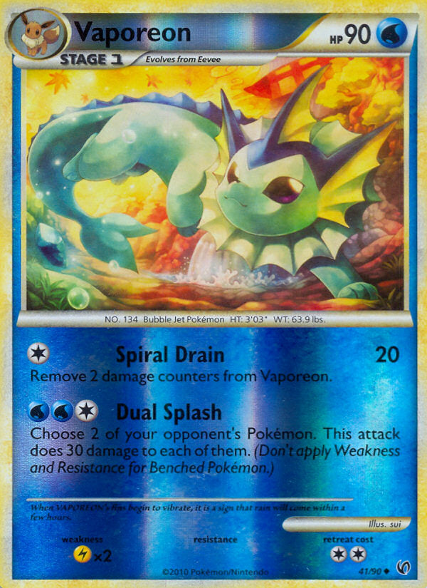 Undaunted Vaporeon #41/90 reverse holo